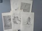 5 gravures van Lierenaar Lier Jan van Beers, Antiek en Kunst, Kunst | Etsen en Gravures, Verzenden