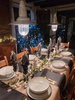 2 Lampes à suspendre en metal gris clair avec globe en verre, Enlèvement, Utilisé, Verre