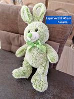 Groene pluche konijnenhoed 40 cm, Ophalen of Verzenden, Zo goed als nieuw, Konijn