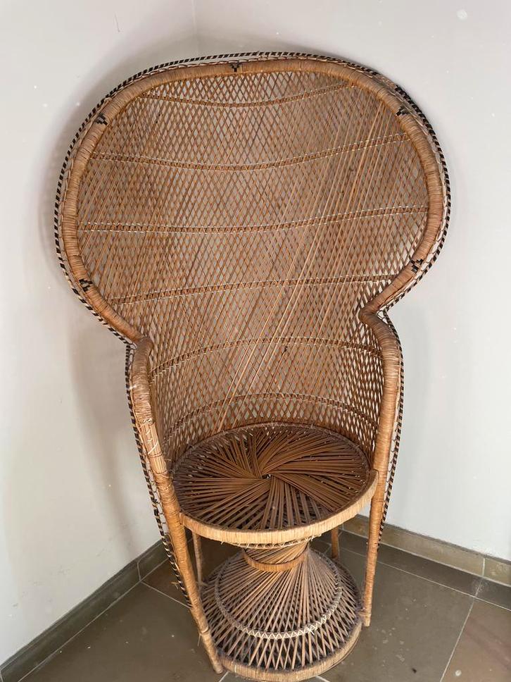 Vintage Pauwen Troon / Peacock Chair, Antiek en Kunst, Antiek | Meubels | Stoelen en Sofa's, Ophalen
