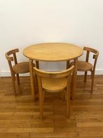 Vintage Alvar Aalto eettafel en 4 stoelen, Ophalen, Gebruikt, Vintage scandinavisch design