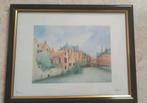 Aquarelschilderij zicht op Gent - Vismijn en Leie, Ophalen