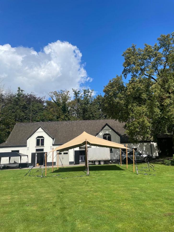 Stretchtent te huur 5,5x7, Tuin en Terras, Partytenten, Nieuw, Ophalen