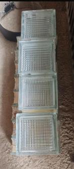 Lot de 20 Briques de verre 19/19 cm, Bricolage & Construction, Enlèvement, Utilisé, Briques