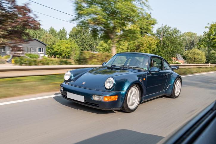 Porsche 964 turbo in AmazonGreen - ongevalvrij & matching, Auto's, Porsche, Bedrijf, ABS, Airbags, Airconditioning, Alarm, Bluetooth