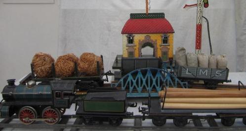 antieke Bing trein compleet set met station, Antiek en Kunst, Antiek | Speelgoed, Verzenden