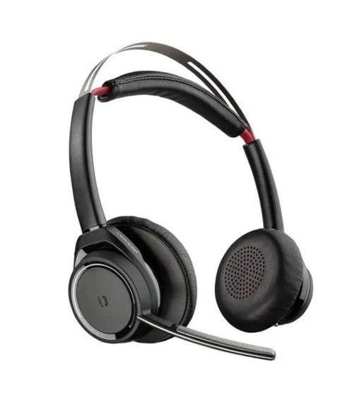 Plantronics Voyager Focus UC B825 draadloze headset, Informatique & Logiciels, Casques micro, Comme neuf, On-ear, Sans fil, Microphone repliable