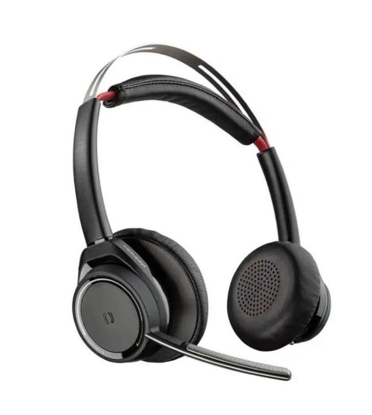 Plantronics / HP Poly Voyager Focus UC B825 draadloze headse, Informatique & Logiciels, Casques micro, Comme neuf, On-ear, Sans fil