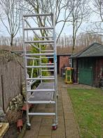 steiger - nieuwstaat-luxe uitvoering--vloer met luik--, Doe-het-zelf en Bouw, Steigers, Ophalen, Zo goed als nieuw, Rolsteiger of Kamersteiger