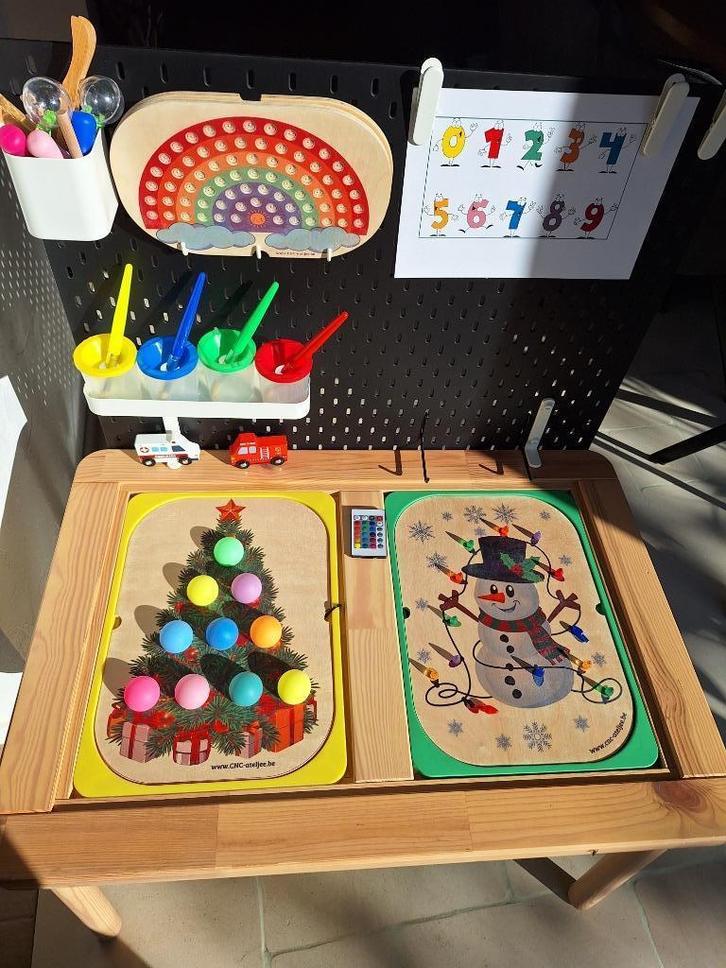 kerstboom met gekleurde ballen op trofastbak, Kinderen en Baby's, Speelgoed | Educatief en Creatief, Nieuw, Ontdekken, Ophalen of Verzenden