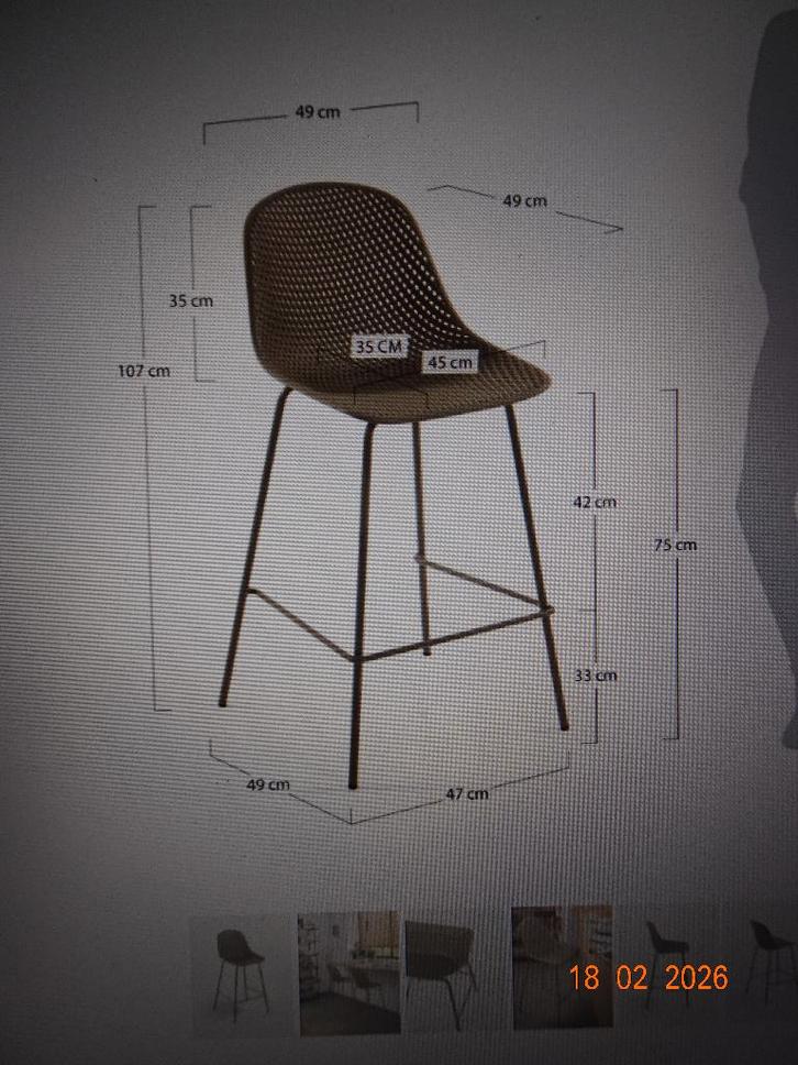 Barkruk, Huis en Inrichting, Krukjes, Nieuw, Overige materialen, Ophalen