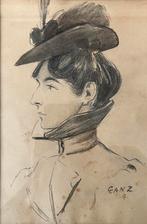 Potloodtekening Edwin Ganz (1871-1948), Antiek en Kunst, Ophalen