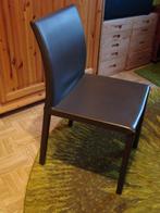 2 design stoelen leder, Maison & Meubles, Chaises, Brun, Enlèvement, Utilisé, Cuir