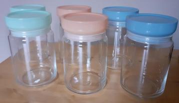 Voorraadpotten in glas - set van 6 stuks beschikbaar voor biedingen