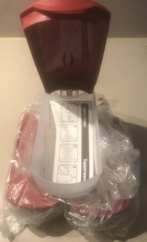 Tupperware spacemaker rood blauw 3 stuks 0.35l, Huis en Inrichting, Keuken | Tupperware, Nieuw, Bus of Trommel, Blauw, Rood, Verzenden