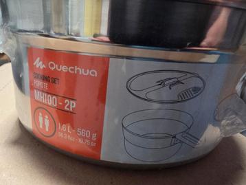 Campeer pot met bestek nog nieuwe in verpakking 5€