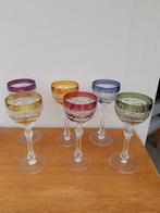 Cristal  verres à vin couleur, Ophalen of Verzenden