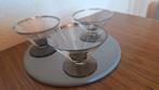 Set van 3 coupe glazen met zilver rand aan 3 5 euro per glas, Verzamelen, Glas en Drinkglazen, Ophalen of Verzenden, Zo goed als nieuw