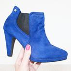 Schitterende Blauwe Suede S Laarsjes -s6 (Maat 41) € 55,-, Lage of Enkellaarzen, Zo goed als nieuw, Verzenden, Blauw