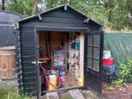Zwart tuinhuis 220 x 220, Tuin en Terras, Ophalen, Gebruikt, Hout, Tuinhuis