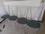 5 Vintage stoelen + eettafel, Ophalen, Gebruikt, Overige kleuren, Eén