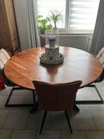 Ronde teakhouten tafel met een diameter van 1,50, Huis en Inrichting, Tafels | Eettafels, Ophalen of Verzenden, Zo goed als nieuw