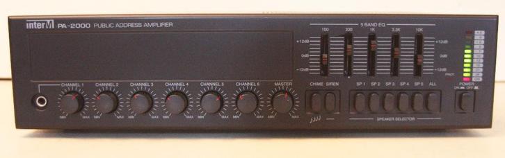 InterM PA-2000 Amplifier / Versterker Voor PA, Muziek en Instrumenten, Versterkers | Keyboard, Monitor en PA, Zo goed als nieuw