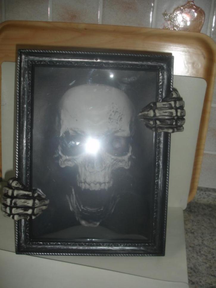Kader voor Halloween met licht en geluid, Huis en Inrichting, Woonaccessoires | Wanddecoraties, Gebruikt, Ophalen of Verzenden