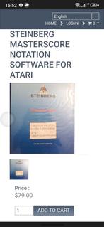 Steinberg Masterscore, Vintage DAW for Atari, Computers en Software, Vintage Computers, Verzenden