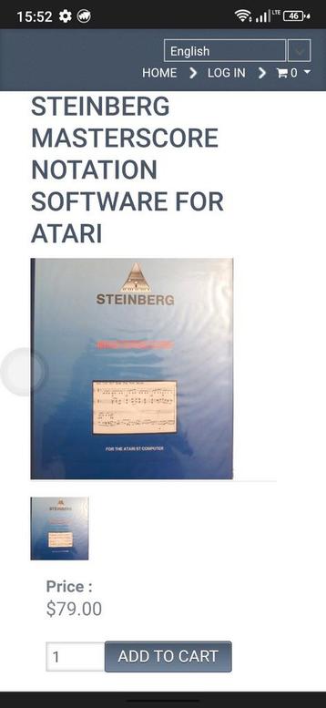 Steinberg Masterscore, Vintage DAW for Atari  