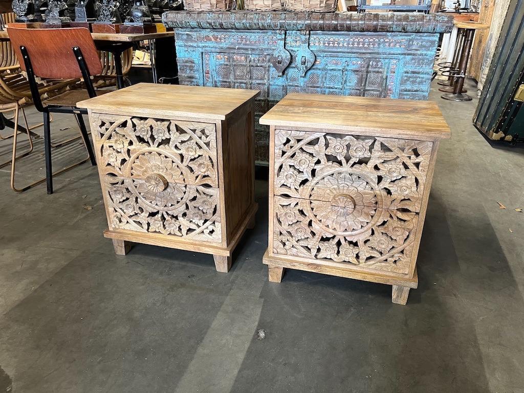 Handgesneden Kastje uit India Uniek Ibiza/Boho Nieuw, Huis en Inrichting, Ophalen, Nieuw