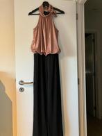 Jumpsuit Amélie & Amélie met haltertop - zwart/oudroze - S, Kleding | Dames, Jumpsuits, Overige kleuren, Ophalen of Verzenden