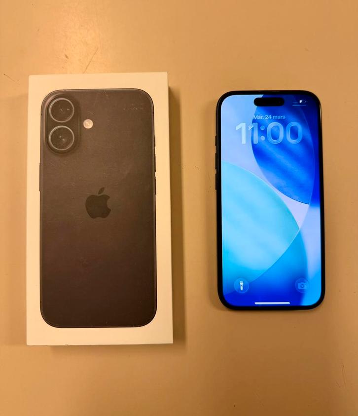 Iphone 16 256 Go, Télécoms, Téléphonie mobile | Apple iPhone, Comme neuf, 256 GB, Sans abonnement, Avec simlock (verrouillage SIM)