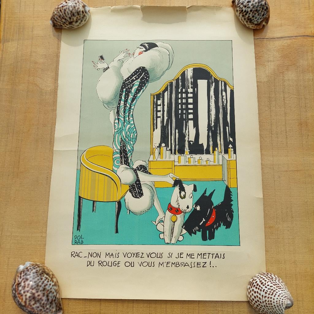 Pol Rab Ric & Rac originele litho, Ophalen of Verzenden