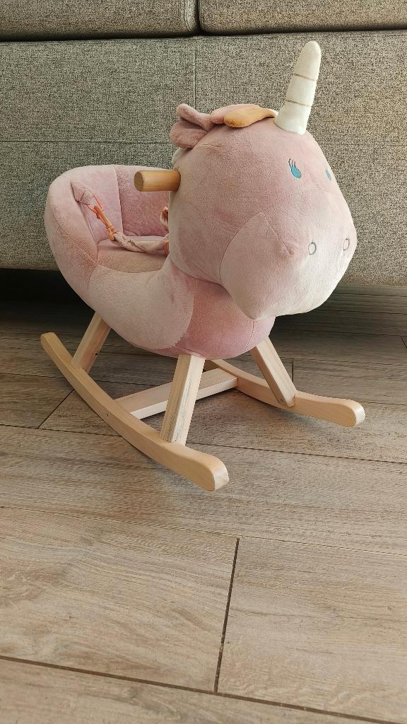 Schommeldier Lina eenhoorn Noukie's, Kinderen en Baby's, Speelgoed | Babyspeelgoed, Gebruikt, Overige typen, Ophalen
