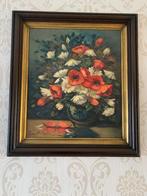 Zeer mooie schilderij met bloemenvaas, Ophalen, Zo goed als nieuw, Schilderij, 75 cm of meer