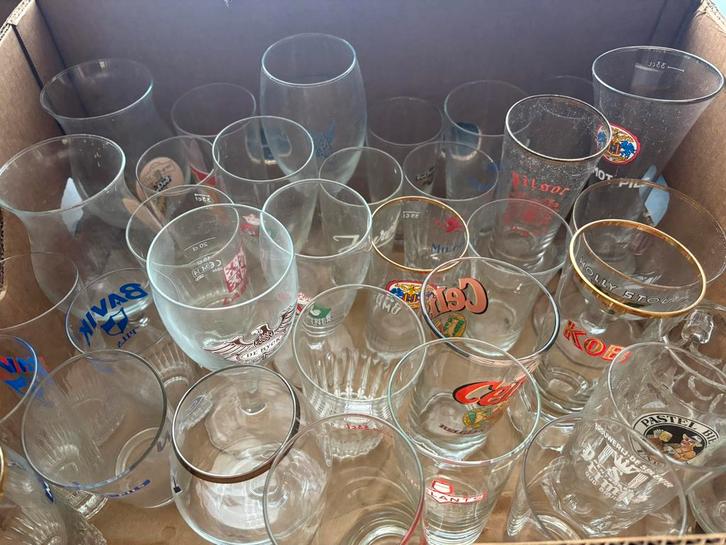 Grote verzameling Belgische bierglazen 3669 stuks, Verzamelen, Biermerken, Zo goed als nieuw, Glas of Glazen, Overige merken, Ophalen