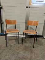 Schoolstoelen bruin onderstel, Enlèvement, Brun