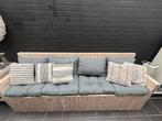 Steigerhouten loungebank / tuinbank met kussens, Tuin en Terras, Ophalen, 5 zitplaatsen, Gebruikt, Steigerhout