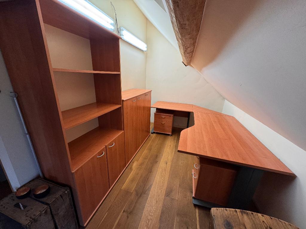 Bureau VOLLEDIG met kasten, Ophalen, Zo goed als nieuw, Hout, Bureau-kast combinatie