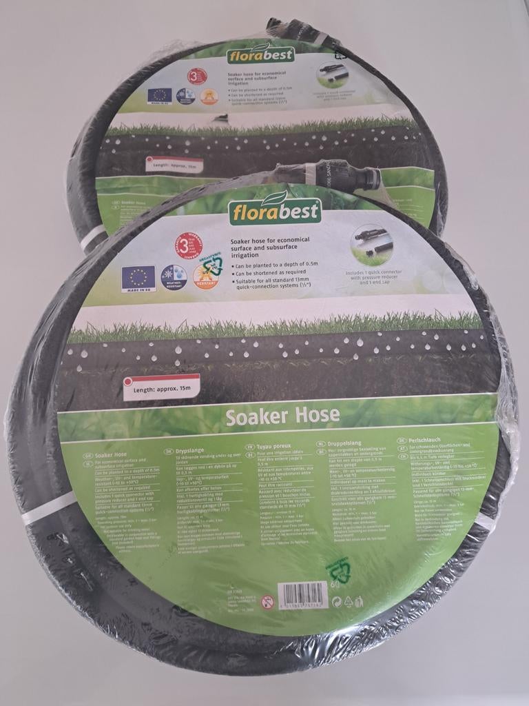 Tuyau poreux longueur 15m 2 nouveaux paquets de disponible, Jardin & Terrasse, Tuyaux d'arrosage