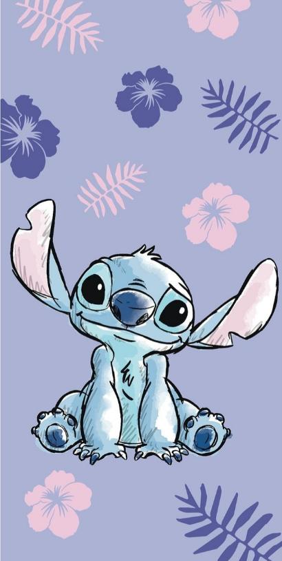 Stitch Badlaken / Strandlaken Purple - Disney - Katoen, Kinderen en Baby's, Disney, Meisje, One size, Nieuw