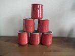 6 pots de coloris rouge & blanc (Joyeux Noël), Comme neuf, Autres types, Autres matériaux, Autres styles