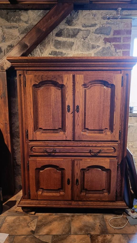 Meuble de rangement en chêne massif à donner, Antiquités & Art, Enlèvement