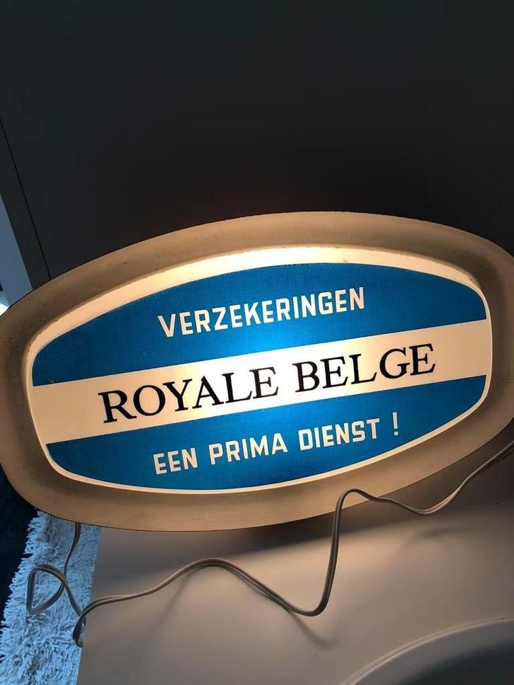 Enseignelumineuse rare Assurances ROYALE BELGE, Collections, Marques & Objets publicitaires, Comme neuf, Envoi