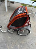 Luxe fietskar met vering 2 kinderen, Ophalen, Gebruikt, Kinderkar, Vering
