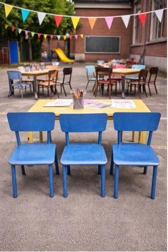 LOT DE 22 CHAISES D’ÉCOLIERS VINTAGE/ 120€ lot, Enlèvement ou Envoi, Comme neuf