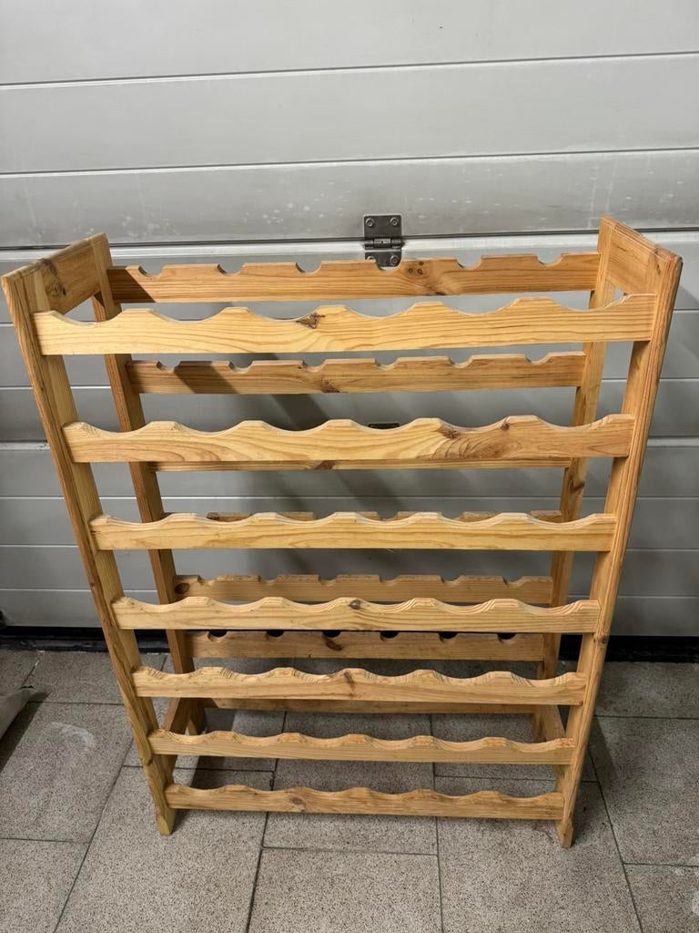 Houten wijnrek 42 flessen, Ophalen, Gebruikt, 25 flessen of meer, 75 cm of meer