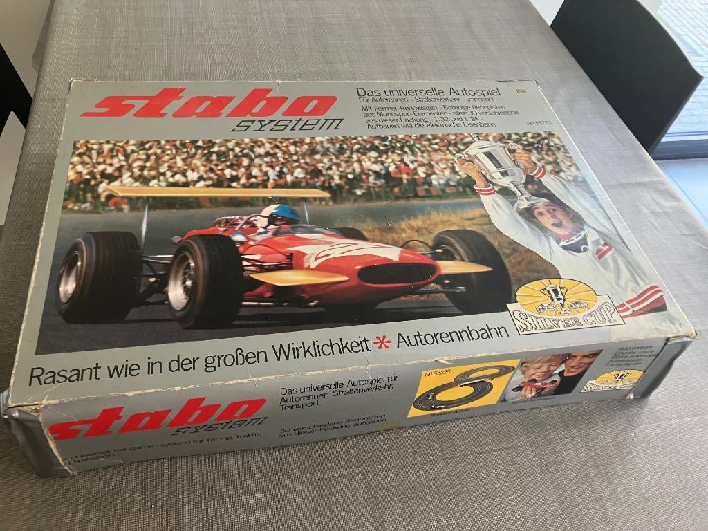 vintage STABO system racebaan in originele verpakking, Enfants & Bébés, Jouets | Circuits, Autres marques, Électrique, Enlèvement