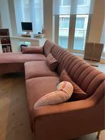 Pink Velvet Corner Sofa (MEYREUIL), Ophalen, Overige materialen, 250 tot 300 cm, Gebruikt